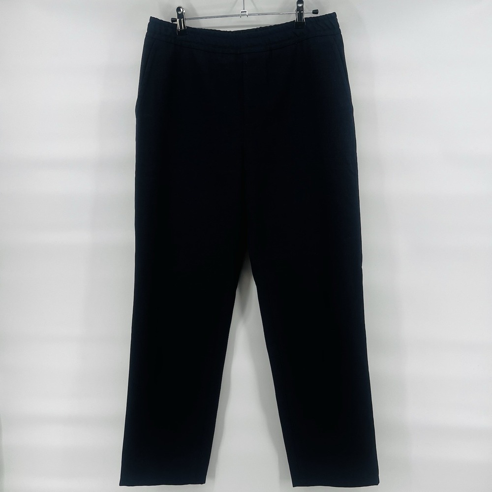 Loewe Women's Wool Dress Pants Trousers Dark Blue Black EU 38 US 4 Made in Italy
